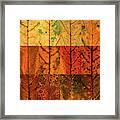 Swatches - Autumn Leaves Inspired By Gerhard Richter #14 Framed Print