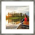 Canoeing On Burnaby Lake, British #16 Framed Print