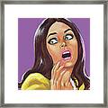 Frightened Woman #18 Framed Print