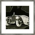 1930 Delahaye With Horse And Warrior Original French Art Deco Illustration Framed Print