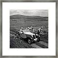 1930s Bmw Roadster With Ladies In Open Field Framed Print