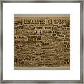 1948 Headlines Framed Print