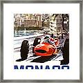 1965 Monaco Grand Prix Racing Poster Framed Print