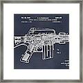 1966 Ar15 Assault Rifle Patent Print, M-16, Blackboard Framed Print
