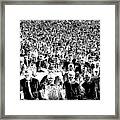 1970s Special Effect Of Crowd Framed Print