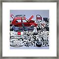 1980s Volkswagen Rabbit Disassembled, Part Of A Series Framed Print
