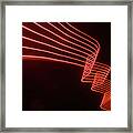 Abstract Colored Light Trails With Framed Print