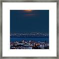 Blue Moon Rising Over Lisbon #2 Framed Print