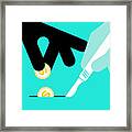 Hand Inserting Money Into Cut Made #2 Framed Print