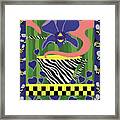 Irises And Buzzy Bees #2 Framed Print