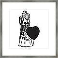 Man And Woman Embracing #2 Framed Print