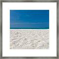 Minimal Beach View, Sea Sand Sky #2 Framed Print