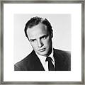 Portrait Of Marlon Brando #2 Framed Print