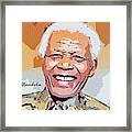 Portrait Of Nelson Mandela #2 Framed Print