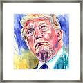 President Donald Trump Portrait #2 Framed Print