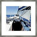 Sailing In The Wind With Sailboat #2 Framed Print