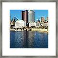 Scioto River And Columbus Ohio Skyline #2 Framed Print