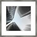 Skyscrapers In Motion Framed Print