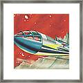 Spaceship In Outer Space #2 Framed Print