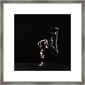 Young Male Breakdancer Balancing On One #2 Framed Print