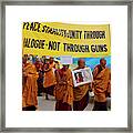 Tibetan Protest To Return Tibet To Tibetans #21 Framed Print