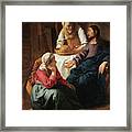 Christ In The House Of Martha And Mary #3 Framed Print