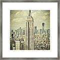 Empire State Building And Manhattan #3 Framed Print