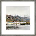 Fishing Village On The East Coast Of Iceland #3 Framed Print