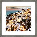 Oia Sunset, Santorini, Greece #3 Framed Print
