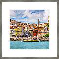 Porto, Portugal Old Town Skyline #3 Framed Print