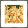 Three Monkeys #3 Framed Print