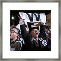 Cleveland Indians Fans Gather To The Framed Print