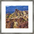 Zabriskie Point In Death Valley National Park #4 Framed Print