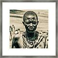 4300 Portrait Young Maasai Ngorongoro Tanzania Framed Print