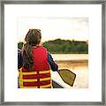 Canoeing On Burnaby Lake, British #5 Framed Print