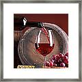 Red Wine  Poured Into Glas #5 Framed Print