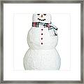 Studio Shot Of Snowman #5 Framed Print