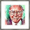 Warren Buffett Portrait #5 Framed Print