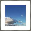 Blue Sky With Cumulus Clouds, Artwork #7 Framed Print