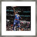 New York Knicks V Charlotte Hornets #7 Framed Print