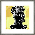Woman With Curly Hair #7 Framed Print