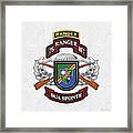 75th Ranger Regiment - Army Rangers Special Edition Over White Leather Framed Print