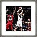 Miami Heat V Brooklyn Nets #8 Framed Print