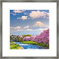 Mt. Fuji, Japan Spring Landscape #8 Framed Print