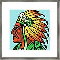 Tribal Leader In Headdress #8 Framed Print