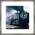 Vintage Railroad - Union Pacific 8444 Steam Engine Framed Print