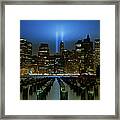 9-11-11 Tribute In Lights Framed Print