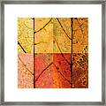 Swatches - Autumn Leaves Inspired By Gerhard Richter #10 Framed Print