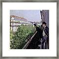 A Balcony Framed Print