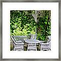 A Beautiful Porch View Framed Print
